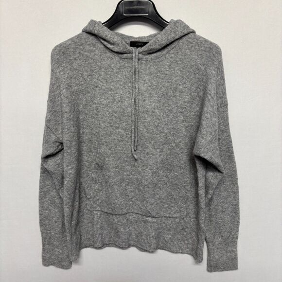 J. Crew Sweaters - J Crew Women Wool Alpaca Blend Hoodie Sweater Size Medium FA21 Gray D131 -4